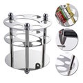 6 Hole Stainless Steel Bathroom Toothpaste Toothbrush Storage Organizer Makeu