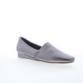 Softwalk Vale Womens Silver Leather Slip On Loafer Flats Shoes