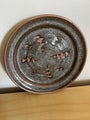 A HIGH GLAZED POTTERY DISPLAY PLATE by DANNY MOORWOOD ( Dunedin ).