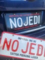 Personalized plate NOJEDI