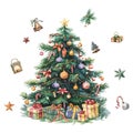Christmas Window Clings, Christmas Tree Wall Decals, PVC Window Stickers for