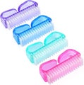 Pack of 4 Delicate Nail Brushes with Handle, Hand Wash Brush, Effective Bath