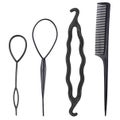 Hair Styling Accessories Hair Tool Set 4pcs Hair Donut Bun Maker Set with 2pc