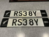 Audi RS3 personalised plates