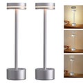 2PCS Cordless Metal Desk Lamp, Portable LED Table Lamp with Touch Sensor, 3 C