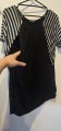 Breastmates medium breastfeeding maternity black gray top blouse shirt