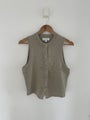 Witchery crew neck vest linen/cotton size small