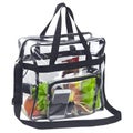 Clear Tote Bag, Adjustable Shoulder Strap and Zippered Top, Stadium Security