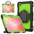 Samsung Galaxy Tab S11 11 inch 2025 Hand Grip Stand Rugged Case-Black&Green