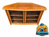 Beautiful Sorenmobler Riviera rimu corner entertainment unit- FULLY RESTORED