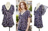 GUESS (USA) ‘Flutter’ Floaty Bias Cut Top- (US M)10, HARDLY WORN! BlacZoo