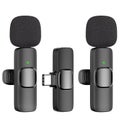 Oraolo USB-C Mini Wireless Lavalier Microphone, 2 Pack Professional Lapel M