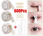 600Pcs Double Eyelid Tape Invisible Adhesive Eye Lift Strips Lace Stickers Set