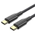 Vention TAUBG Nylon Braided USB 2.0 C Male to C Male 3A Cable 1.5M Black LED