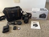 Canon Camera EOS 100D with charger/card