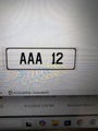 AAA 12 personalised plate
