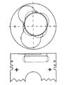 Piston set Hino W04D Toyota 1W alfin std size