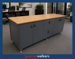 VL122 Grey/Tawa Credenza Cupboard