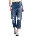 Lucky Brand Womens Patchwork Straight Leg Relaxed Jeans