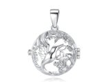 Hummingbird Cage Pendant Essential Oil Diffuser Locket Charm