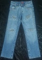 Wei Quan Embellished Blue Jeans - Sz 10 - Y2K Style!