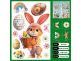 Easter Cartoon Rabbit Egg Static Stickers For Mall Windows