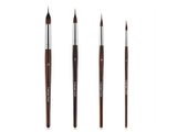 4Pcs Extended Point Synthetic Watercolor Brushes For Fine Detailing