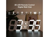 Multifunctional 3D LED Luminous Wall Clock USB Plug In