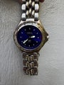 Vintage Fossil 37mm Blue Dial Men's Watch New Battery