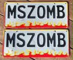MSZOMB (Ms Zombie) personalised flame plates