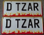 D TZAR Personalised Plate | “The Teaser” | Flame Design Plates
