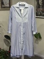 Zara blue stripe long shirt