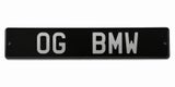 OG BMW Plate – Rare &amp; Clean