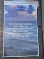 Sayings Never Quit 76 Wall mat/Bar mat/Man cave mat/garage mat
