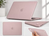 MacBook Neo Matte Frosted Hard Shell Case with Heat Vent & Rubber Feet blush