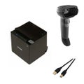TM-M30III MOBILE POS DIRECT THERMAL PRINTER + LS2208 BLACK WITH STAND USB KIT