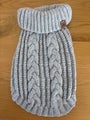 Wilding grey cable knit dog coat size small