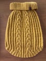 Wilding yellow cable knit dog coat size medium