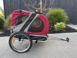 Bike carrier trailer for dog