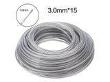 TSES 2.4-4mm*15m Steel Wire Trimmer Line Nylon Grass Brushcutter Trimmer Rope