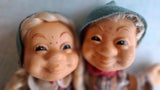 Steiff Hansel and Gretel hand puppets - 60s - 70s - Hansel with button