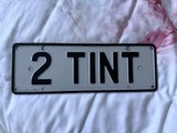 2TINT personalised plate