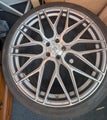 Whole set of 22" Covert - Titanium w/Brushed Face wheels, with tyres