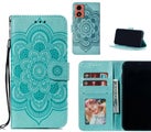 Moto G24 case leather wallet case embossed pattern