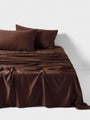 Linen House Nara Sheet Set (Chocolate) - Double