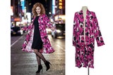 FREDRICK (NZ) ‘Rose Cerise’ Floaty Stretch Knit Swing Duster- (18)18-20, BlacZoo