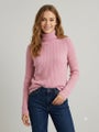 MR JEREMY *NZ Vintage Snug Warm Fluffy Angora Lambswool Pink Rib Jumper* 10/12