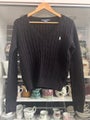 Ralph Lauren Women’s Cable-Knit V-Neck Sweater - GUTTER KITTIES