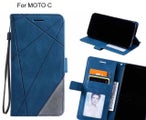 MOTO C Case Wallet Premium Denim Leather Cover