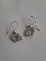 Vintage Sterling Silver Hearts Drop Earrings